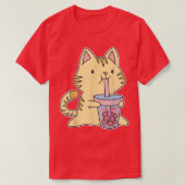Bubble Tea Kitty Kawaii Boba Tea Cat Japan Sweet O Tシャツ (デザイン正面)