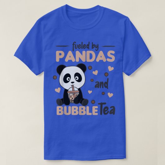 Bubble Tea Panda Chocolate Sweet Animals Boba 497 Tシャツ (デザイン正面)