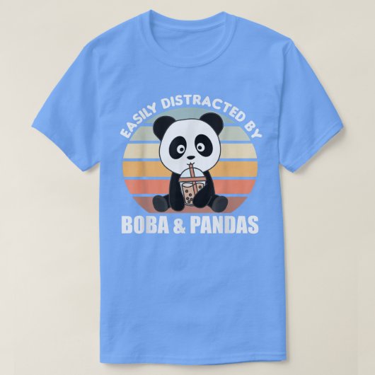 Bubble Tea Panda Chocolate Sweet Animals Boba  Tシャツ (デザイン正面)