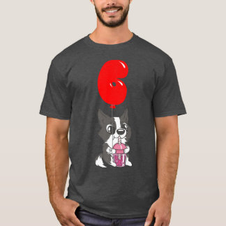 Bubble Tea Puppy - 6th Birthday - Kids Balloon Par Tシャツ
