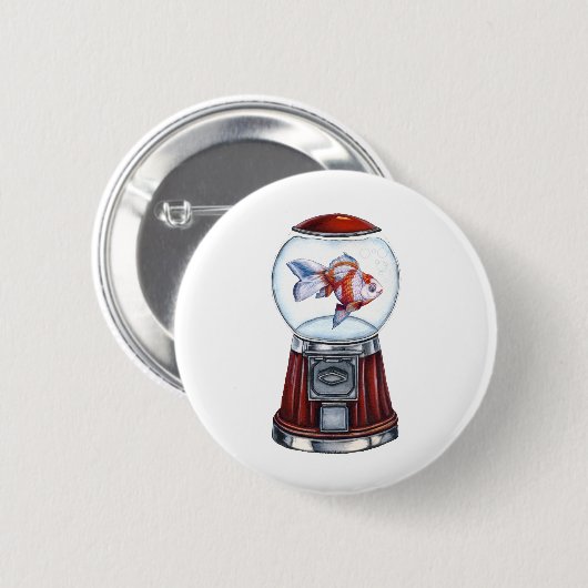 BubbleGumの金魚 缶バッジ (正面&裏面)