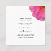 Bubblegumキャンデーのピンクのバラ スクエア名刺 (裏面)