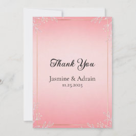 Bubblegum Blush Wedding サンキューカード