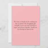 Bubblegum Blush Wedding サンキューカード (裏面)