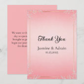 Bubblegum Blush Wedding サンキューカード (正面/裏面)