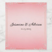 Bubblegum Blush Wedding ワインラベル (シングルラベル)