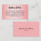 Bubblegum Blush Wedding Enclosure Cards エンクロージャーカード (正面/裏面)