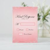 Bubblegum Blush Wedding RSVP Cards (スタンド正面)