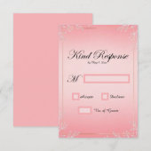 Bubblegum Blush Wedding RSVP Cards (正面/裏面)