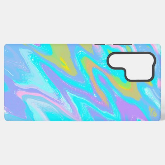 Bubblegum Marble Texture Liquid Paint Mixture Samsung Galaxyケース (裏面横)