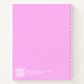 Bubblegum/Peach Modern Checkerboard Notebook ノートブック (裏面)