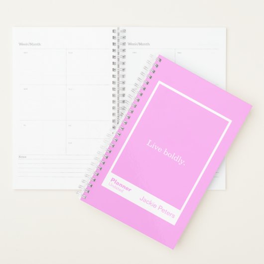 Bubblegum Pink Block Quote | Fully Customizable プランナー手帳 (ディスプレー)