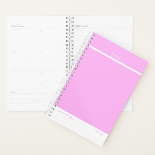 Bubblegum Pink Minimalist Planner プランナー手帳 (ディスプレー)