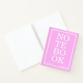 Bubblegum Pink Modern Big "NOTEBOOK" Notebook ノートブック (内部)