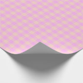 Bubblegum & Soft Peach Gingham Wrapping Paper ラッピングペーパー (角)