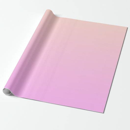 Bubblegum & Soft Peach Ombre Wrapping Paper ラッピングペーパー (アンロールド)