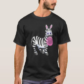 Bubblegum Zebra Cute Zoo Animal Tシャツ (正面)
