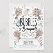 Bubbles and Bouquets Prosecco and Petals Party 招待状 (正面)