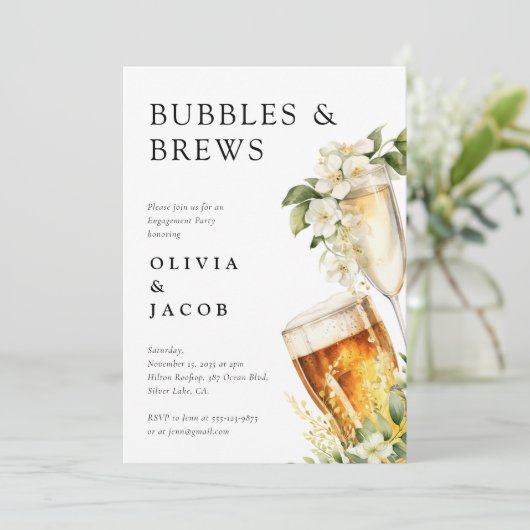 Bubbles and Brews婚約パーティ 招待状 (スタンド正面)