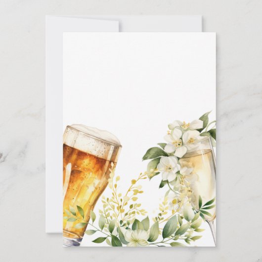 Bubbles and Brews婚約パーティ 招待状 (裏面)