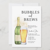 Bubbles and Brews婚約パーティ 招待状 (正面)