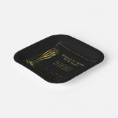 Bubbles and Cheers Black Gold 50th Birthday Party ペーパープレート (傾斜あり)