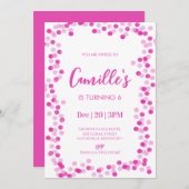 Bubbles Birthday Party Invitation 招待状 (正面/裏面)