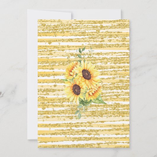 Bubbles & Book Before I do Sunflower Bridal Shower 招待状 (裏面)