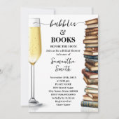 Bubbles & Books Before I Do Bridal Shower 招待状 (正面)