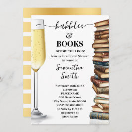 Bubbles & Books Before I Do Bridal Shower 招待状