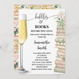 Bubbles & Books before I do Bridal Shower  招待状