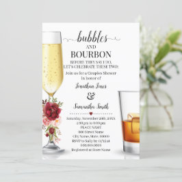 Bubbles & Borboun Before I Do婚約Marsala 招待状