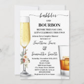 Bubbles & Bourbon Before I do Winter Shower 招待状 (正面)