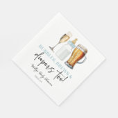 Bubbles Brews and Diapers Too! Baby Shower スタンダードランチョンナプキン (角)