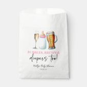 Bubbles Brews and Diapers Too! Baby Shower フェイバーバッグ (正面)
