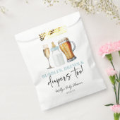 Bubbles Brews and Diapers Too! Baby Shower フェイバーバッグ (封をした状態)