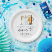 Bubbles Brews and Diapers Too! Baby Shower ペーパープレート (パーティー)
