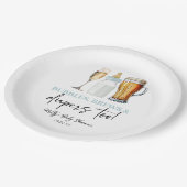 Bubbles Brews and Diapers Too! Baby Shower ペーパープレート (アングル)