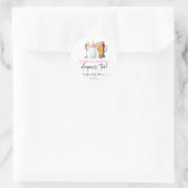 Bubbles Brews and Diapers Too! Baby Shower ラウンドシール (バッグ)