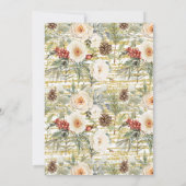 Bubbles Brunch & Bloom Bridal Shower Winter Floral 招待状 (裏面)