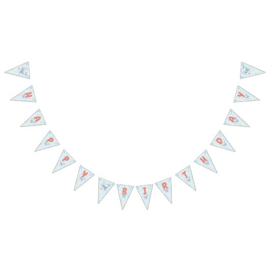 Bubbles & Fins Children's Birthday バンティングフラッグ (全)
