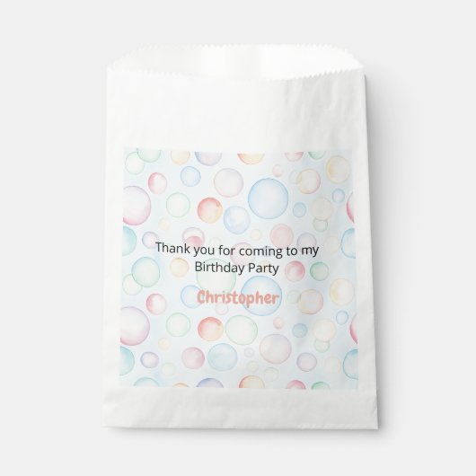 Bubbles & Fins Children's Birthday フェイバーバッグ (正面)