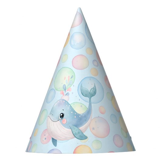 Bubbles & Fins Children's Birthday Bubbles パーティーハット (正面)