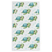 Bubbles & Fins Children's Birthday Turtle スモールペーパーバッグ (裏面)