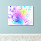 BUBBLES - Fractal Artカラフルの抽象芸術画像 – キャンバスプリント (インサイチュ (ウッドフロア))
