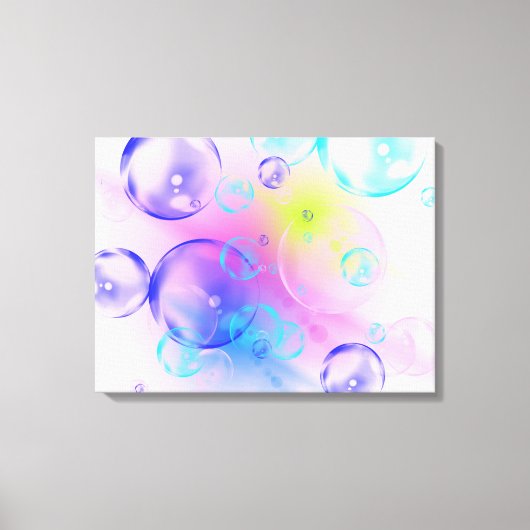 BUBBLES - Fractal Artカラフルの抽象芸術画像 – キャンバスプリント (正面)