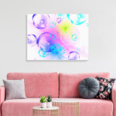 BUBBLES - Fractal Artカラフルの抽象芸術画像 – キャンバスプリント (インサイチュ (リビング))