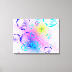 BUBBLES - Fractal Artカラフルの抽象芸術画像 – キャンバスプリント