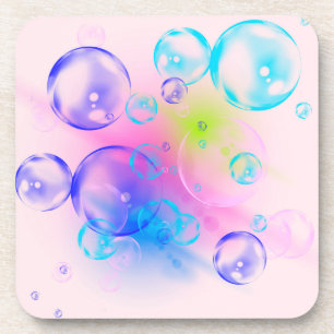 BUBBLES - Fractal Artカラフルの抽象芸術画像 – コースター