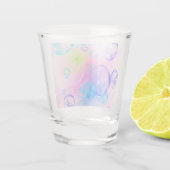 BUBBLES - Fractal Artカラフルの抽象芸術画像 –  ショットグラス (裏面)